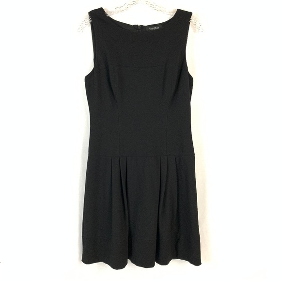 WHBM Black Ponte Drop Waist Shift Dress - Picture 2 of 8